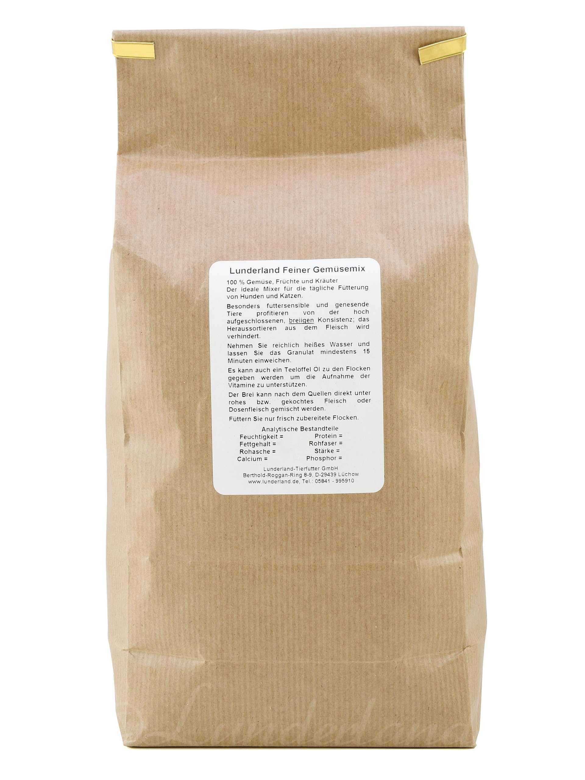 Lunderland Delikatna mieszanka warzyw 1,5 kg karma uzupełniająca dla psów i kotów bez zbóż