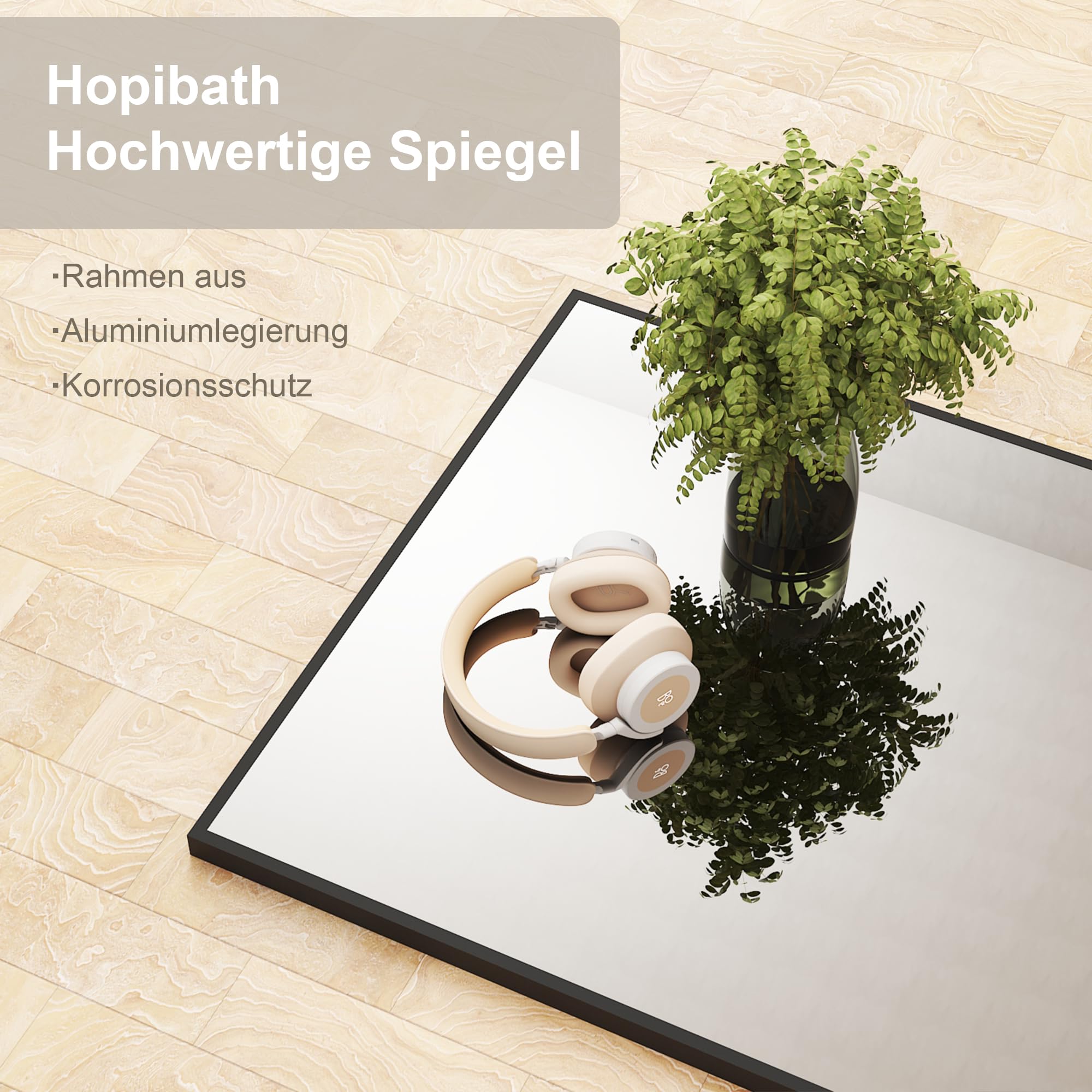 160 x 40 cm minimalistische Rahmen Standspiegel Ganzkörperspiegel, Schwarz Metallrahmen Rechteck Wandspiegel Stehspiegel Standspiegel für Schlafzimmer, Wohnzimmer, Flur und Garderobe