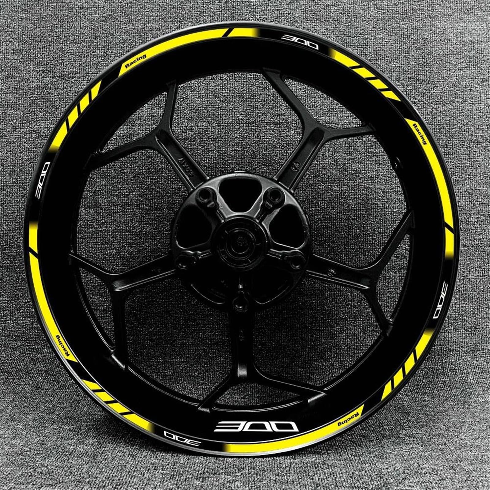 Motorcycle Reflective Rim Stickers Wheel Decals Front and Rear for Kawasaki Z250 Z300 Z400 Z650(Style 12)