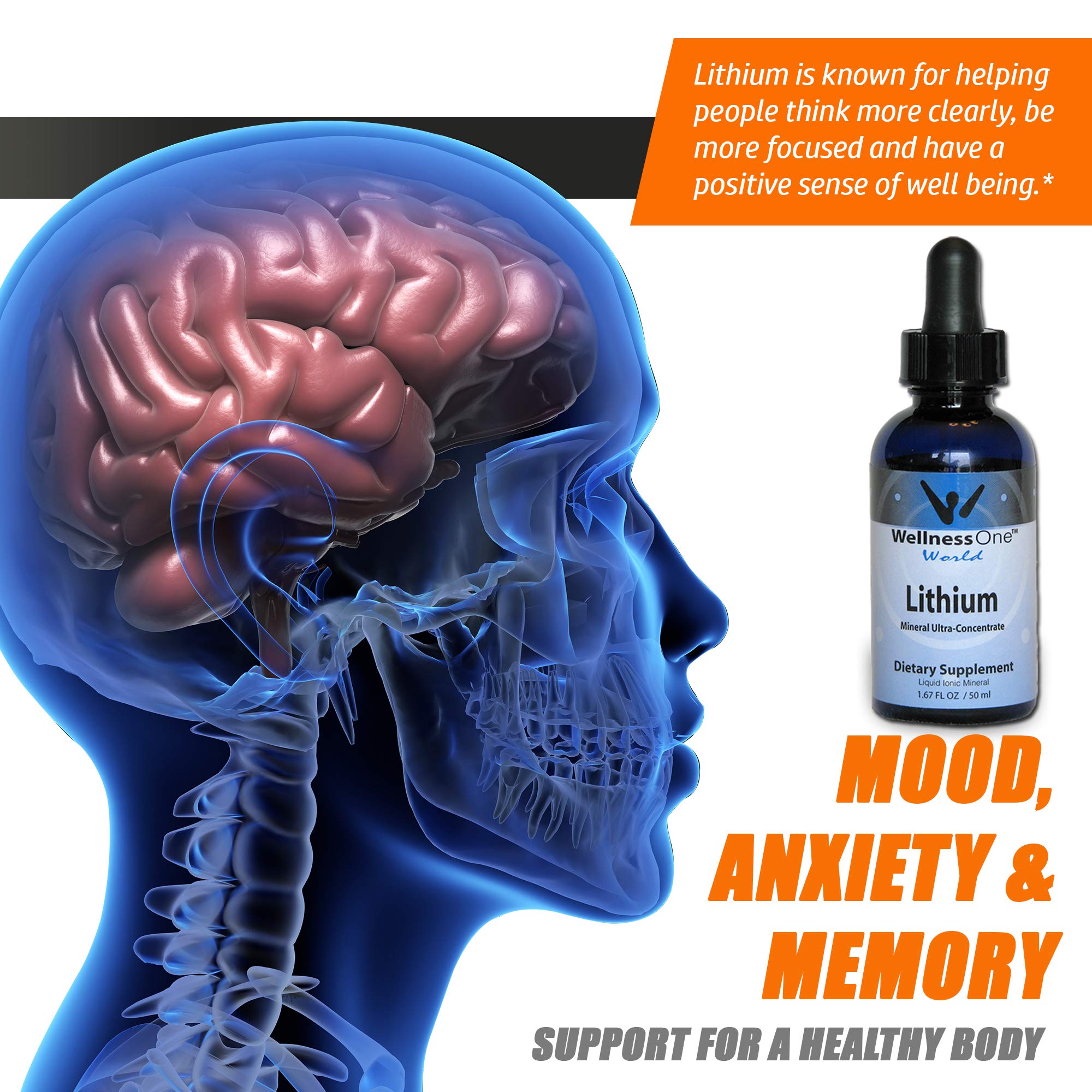 Lithium Supplements Ionic Lithium Chloride Liquid Mineral Drops