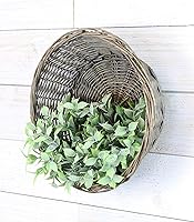 Vista 5 de AuldHome Design Canastas redondas para pan (lavado en gris, paquete de 2), cesta redonda de mimbre tejida rústica para cocina, hogar y almacenamiento