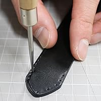 Vista 4 de KAKURI Herramienta de punzón para coser, raspar madera, cuero, punzón, encuadernación de libros, punzón afilado de acero inoxidable japonés