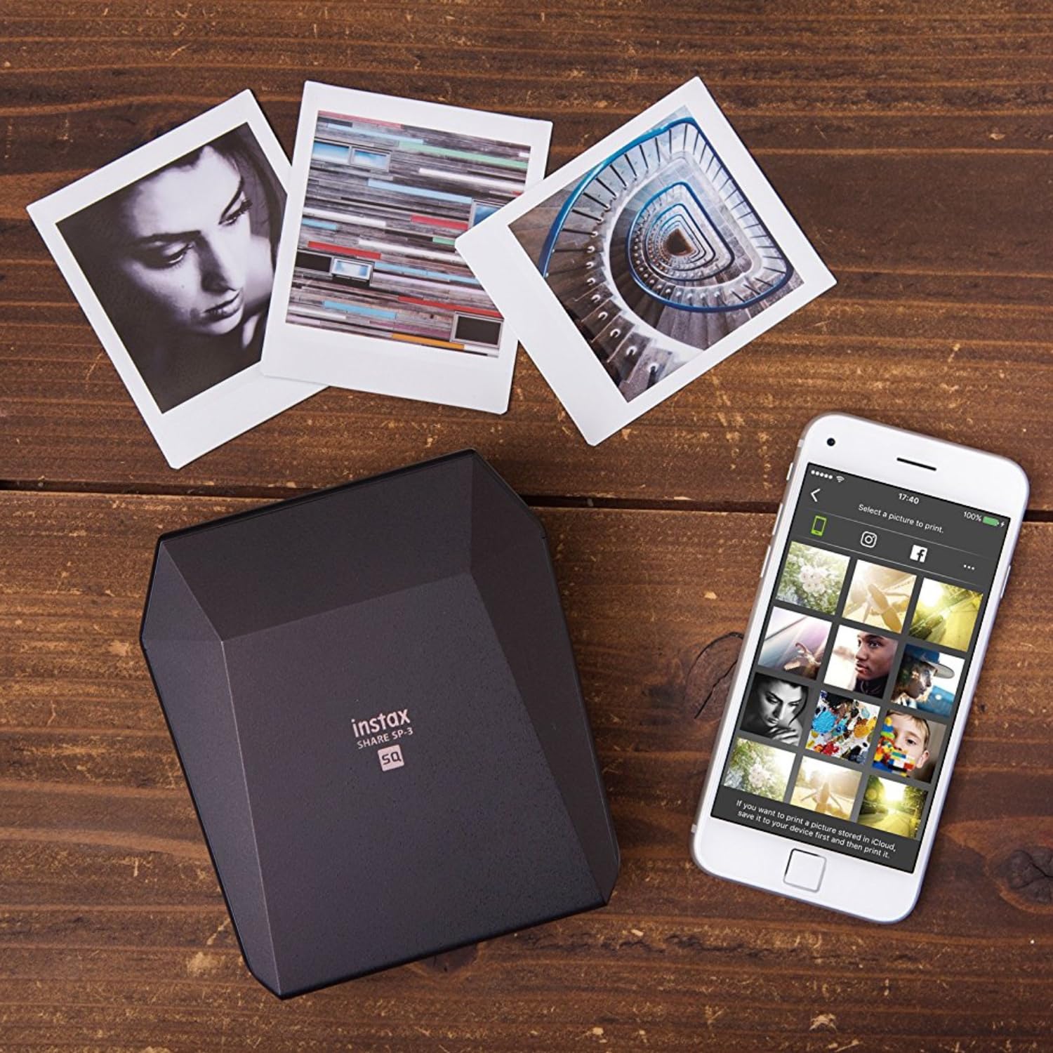 Fujifilm Instax Share Sp-3 Portable Photo Printer, Black: Amazon