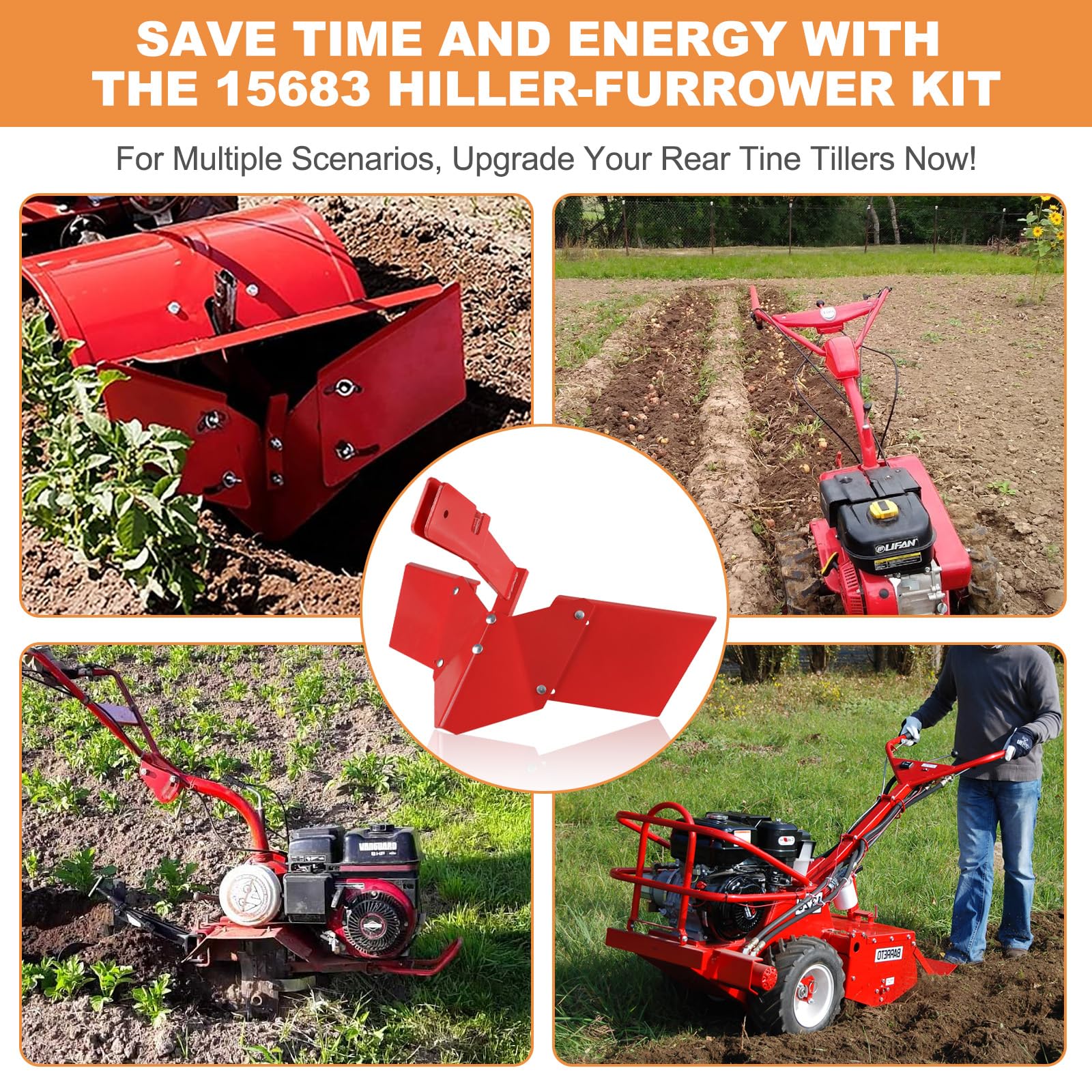 Hiller-Furrower 15683 Kit De Fraisage Pour Motoculteurs Arri&egrave;res