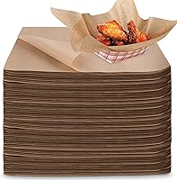 Vista 9 de (250 unidades) Hojas de papel encerado blanco de 12 x 12 pulgadas para alimentos, revestimientos de cestas, cuadrados para sándwich, envolturas