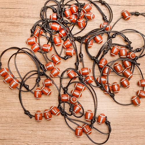 Miniatura 5 de 35 pulseras de pelota deportiva para fútbol, baloncesto, fútbol, béisbol, voleibol, tenis, softbol, pulsera ajustable de cuerda trenzada de fútbol