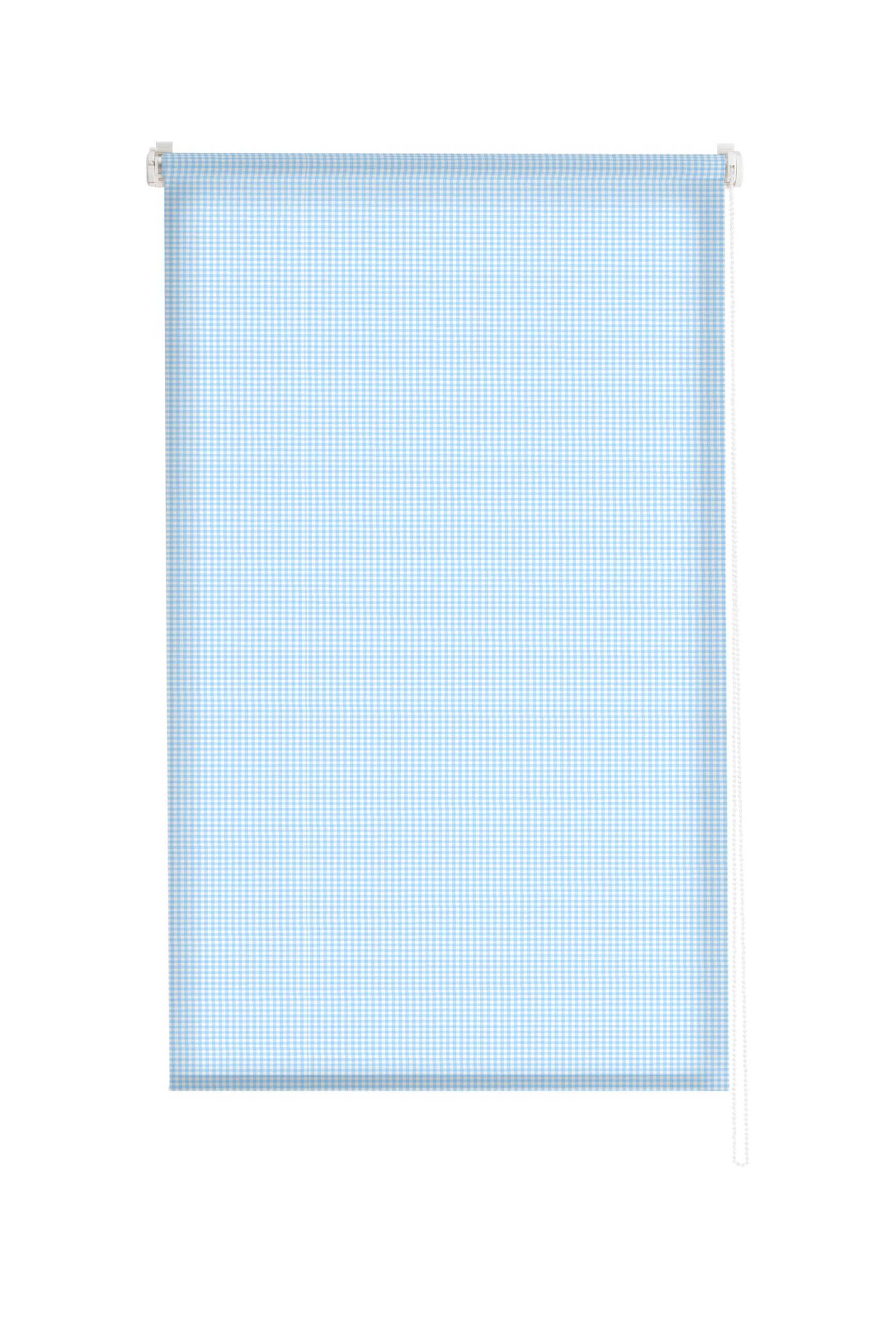 Estoralis | Cuisine | Store Enrouleur | sans Outil Tissu translucide imprimé | Vichy-1 Bleu | 85 x 150 cm. (Largeur/Hauteur) Taille du Tissu 82 x 150 cm. | Stores pour fenêtres et Portes