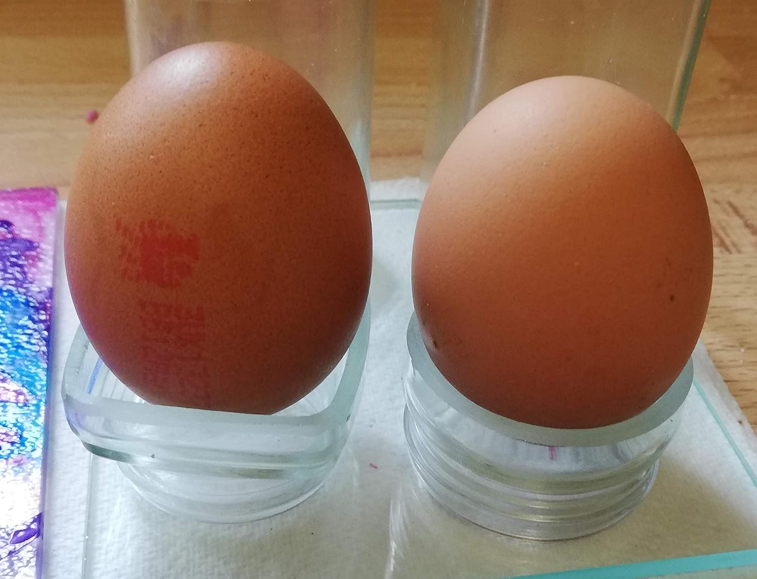 Set of 4 or 6 Recycled Bottle Glass Egg Cups Amazon.co.uk Handmade