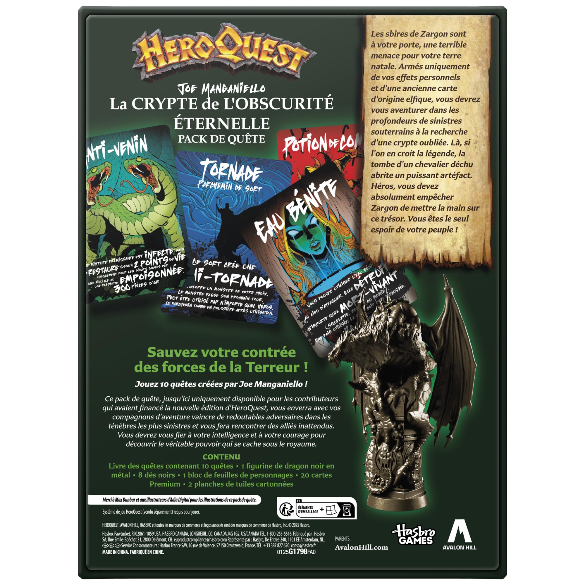 Avalon Hill HEROQUEST Crypt of Perpetual Darkness