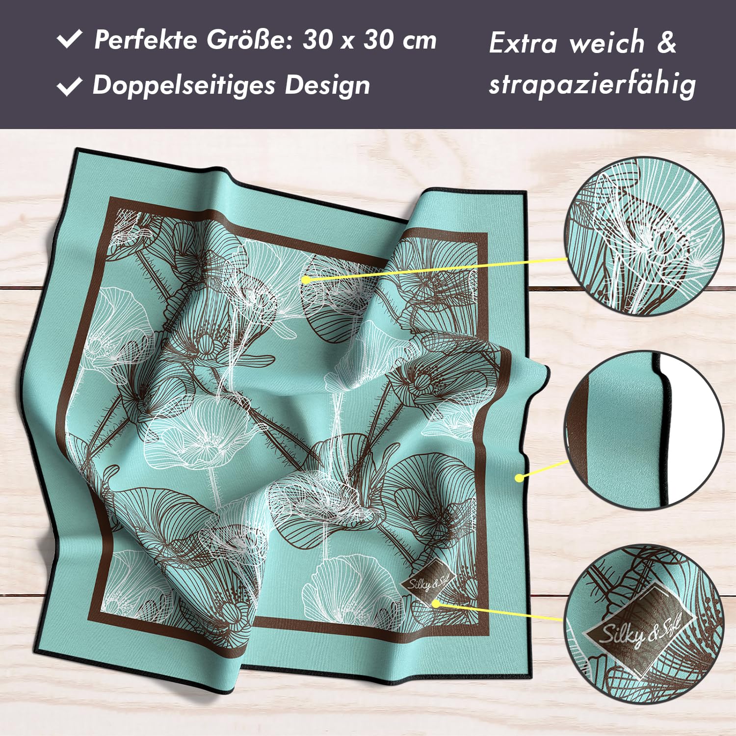 Set Da 3 Panni In Microfibra 30x30 Cm – Per Occhiali, Schermi E Superfici Delicate, Blu E Verdi