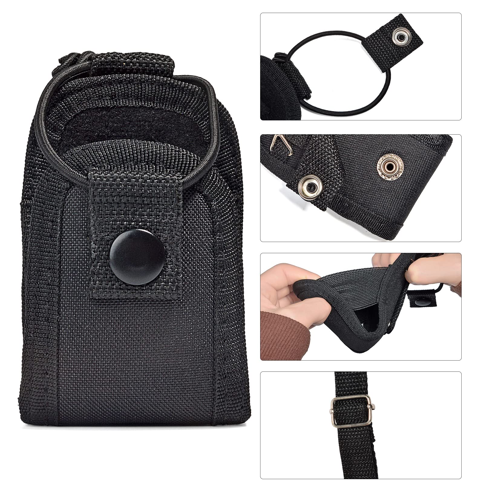 Porta radio fondina Walkie Talkie Custodia trasporto con clip cintura per Baofeng UV-5R UV82 888S Motorola TLKR Midland