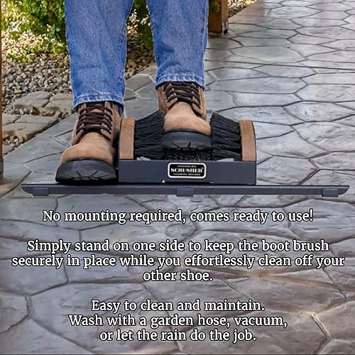 Miniatura 4 de Scrusher Limpiador de botas y zapatos original con base decorativa, portátil, resistente a la intemperie, para exteriores, fabricado en los Estados