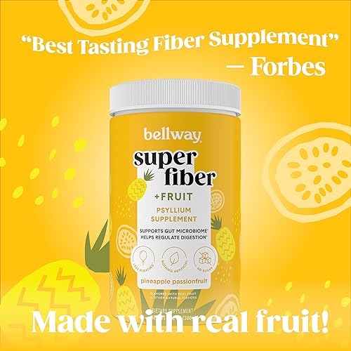 Miniatura 3 de Bellway Polvo de fibra superfibra  fruta suplemento de fibra de cáscara de psyllium sin azúcar suplemento de fibra en polvo piña maracuyá 129 onzas