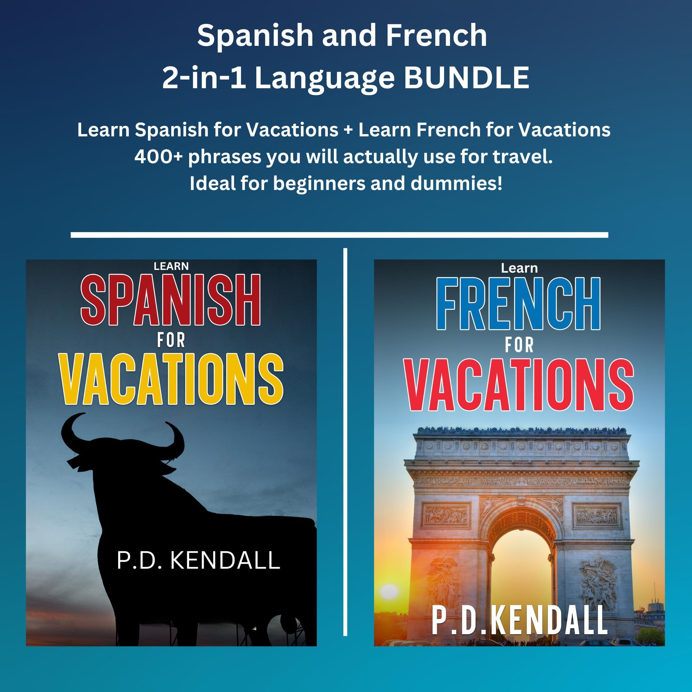Cover art for Learn Spanish and French for Vacations