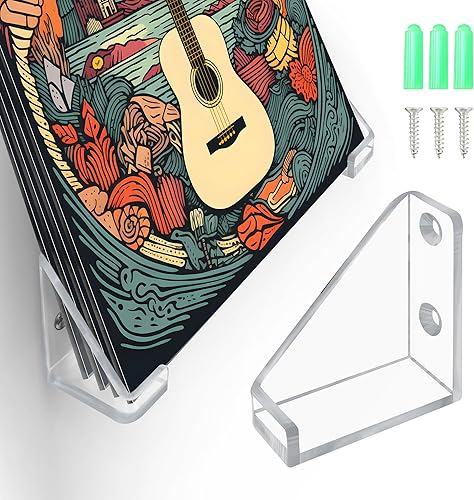 Soporte para discos de vinilo transparente montado en la pared, estante flotante de acrílico para discos de álbumes, muestra tu lectura diaria de LP
