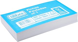 Tilibra - Ficha Pautada Número 1 - 3x5 100 Folhas