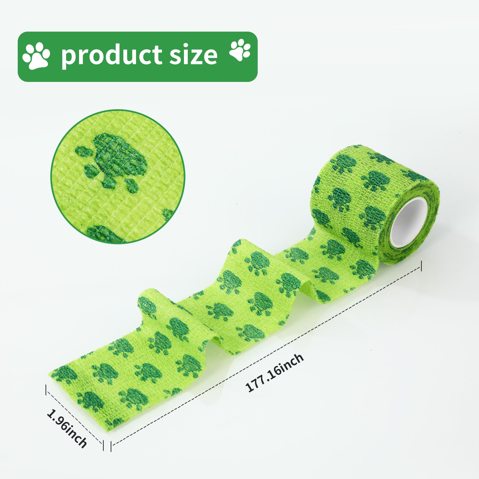 LCXCXY Vendas Autoadhesivas, Venda Cohesiva para Mascotas, 12 Rollos de 5CMX4.5M Venda Cohesiva, Venda Elastica Adhesiva para Gatos, Perros, Caballos y Otros Animales, Venda Autoadhesiva Veterinaria