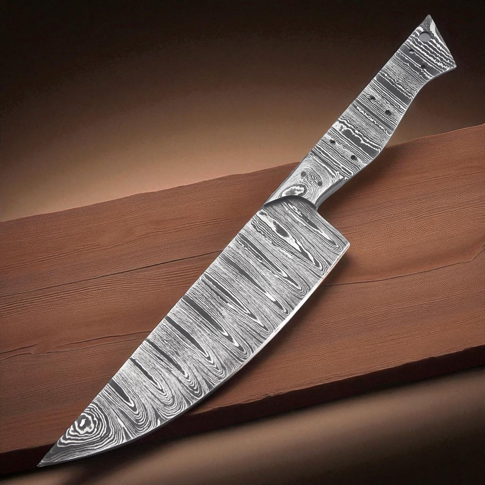 BBC-664, Handmade Damascus Steel 12 Inches Full Tang Chef Knife with Brass Bolster - — Amazon image 2