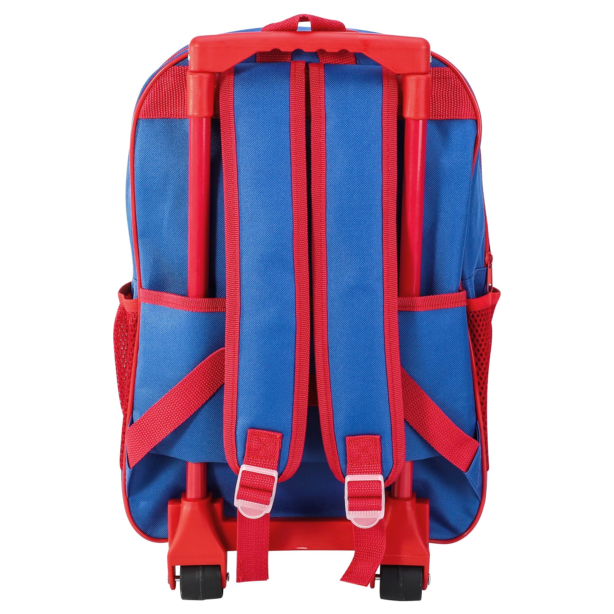 TDL Stitch Sac à dos à roulettes pour enfant avec poignée réglable, 2 compartiments, bleu, 41cm X 28cm X 13cm, Sac à dos trolley