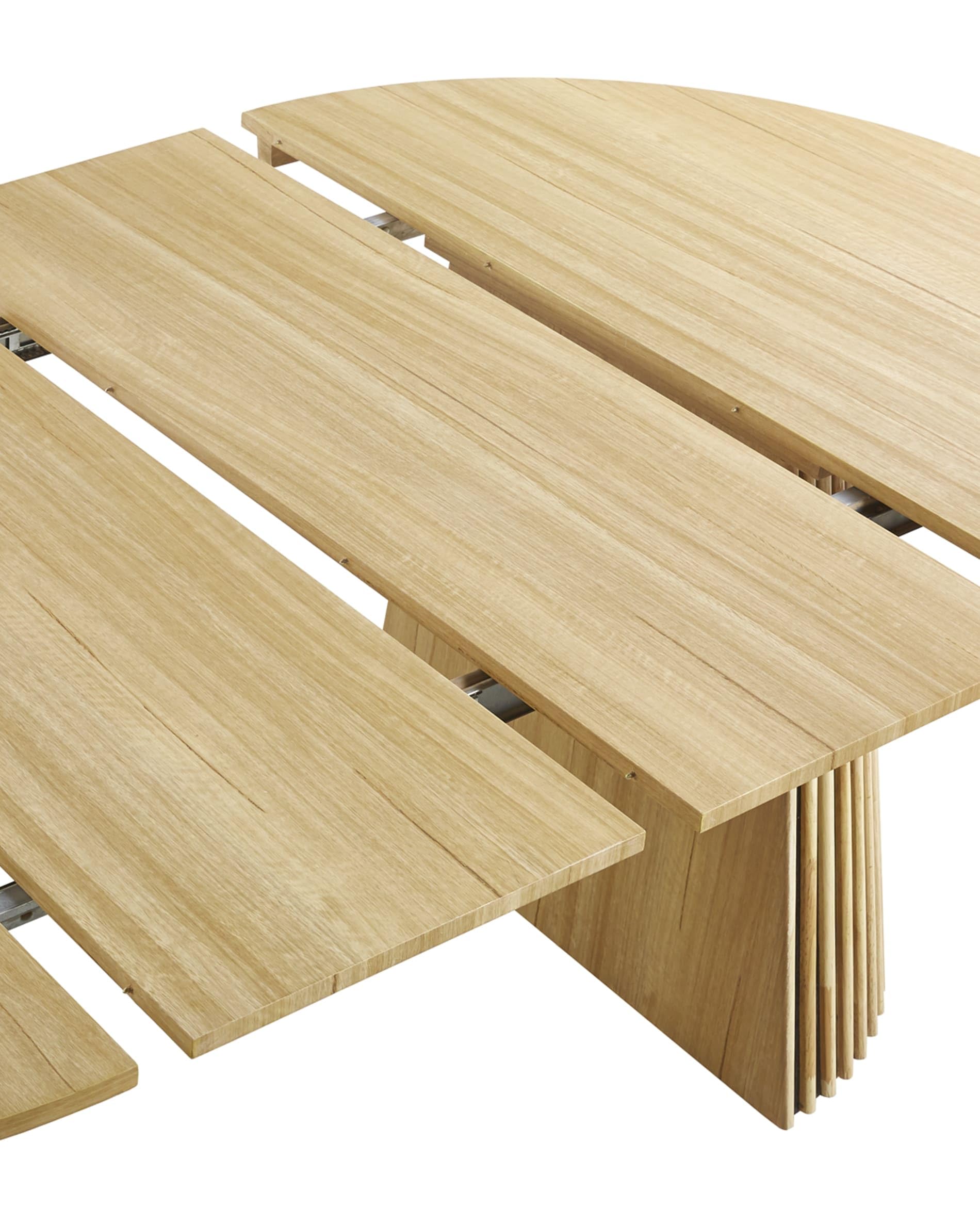 Home Heavenly®Mesa Comedor Redonda Extensible Kena Mesa salón de 120 cm hasta 200 cm