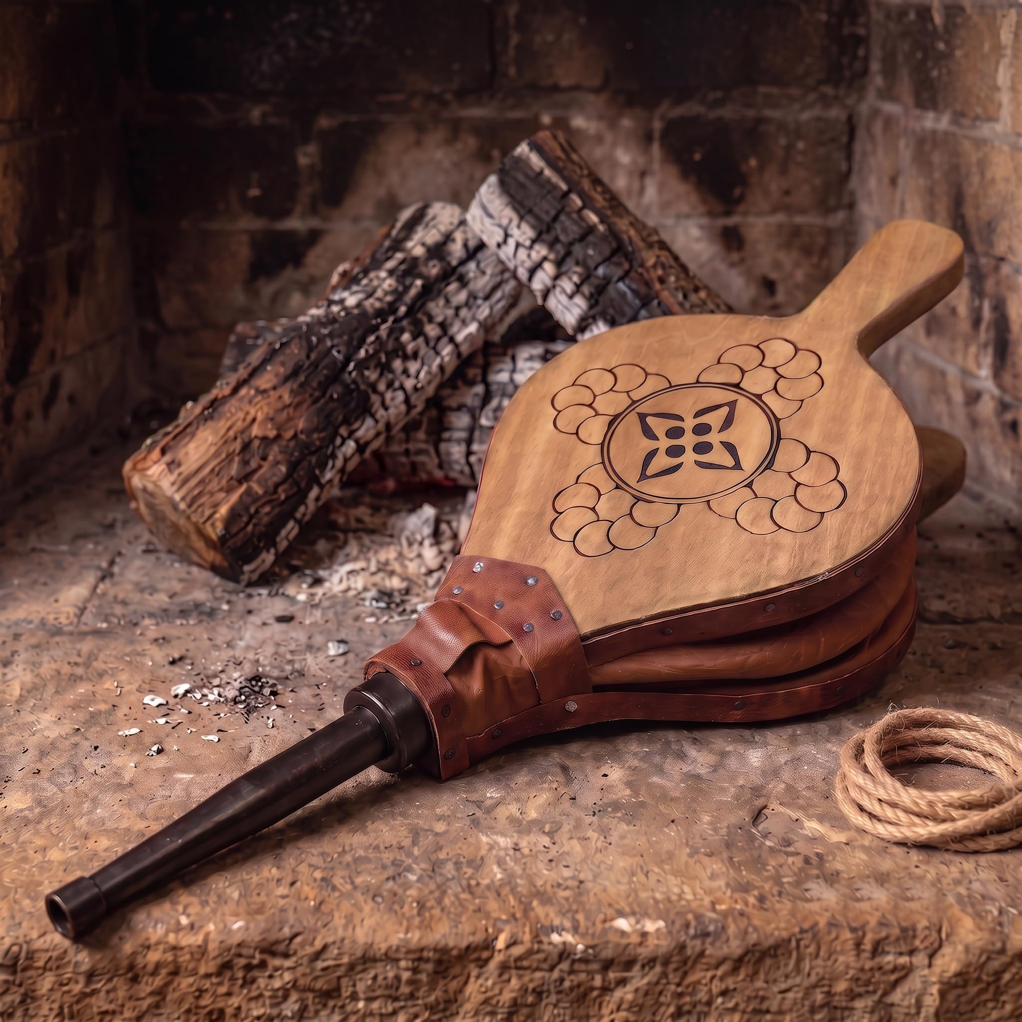 Fuelle Badana para Chimenea y Barbacoa - Madera Natural - 51 cm