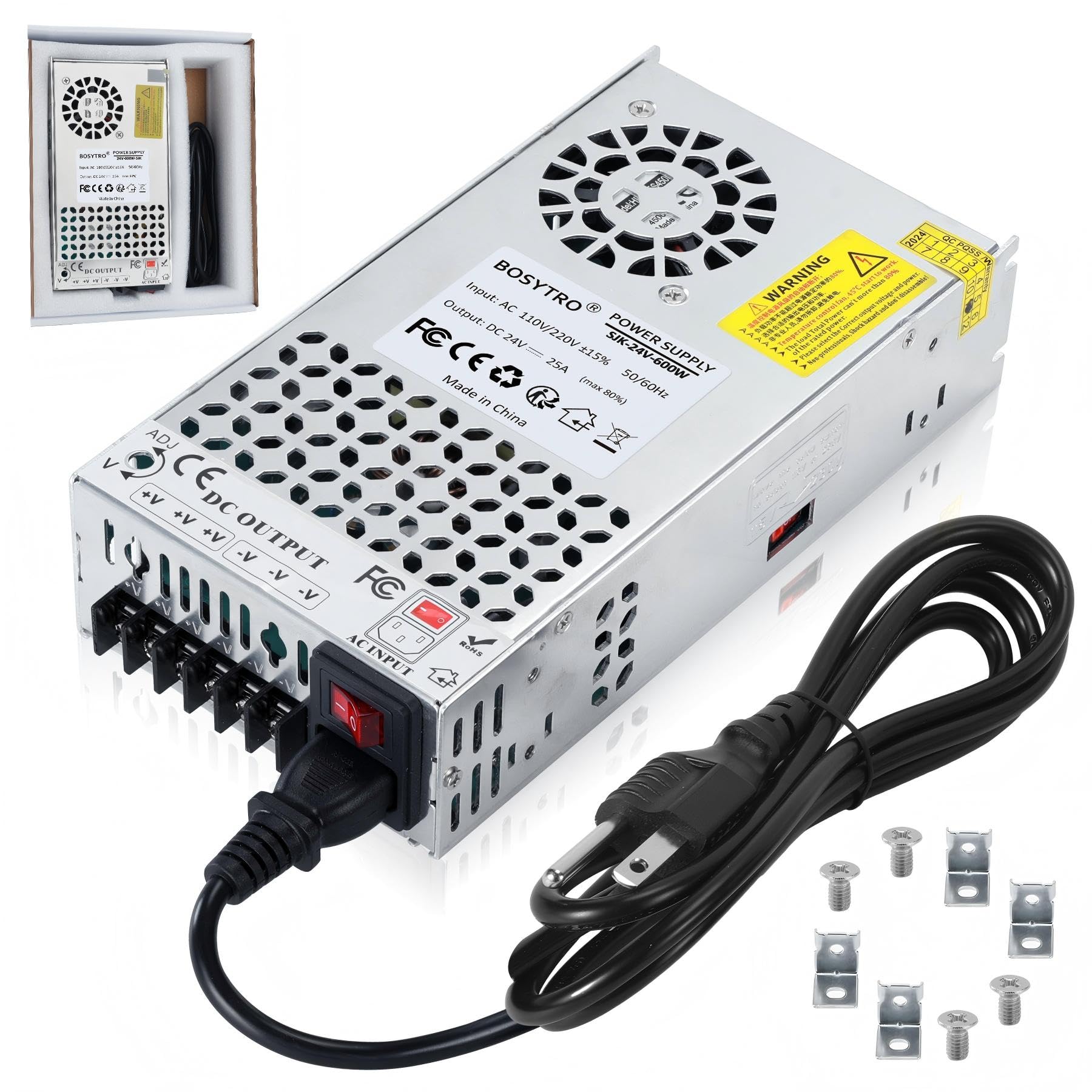 Amazon.com: BOSYTRO 24V 25A 600W DC Switching Power Supply