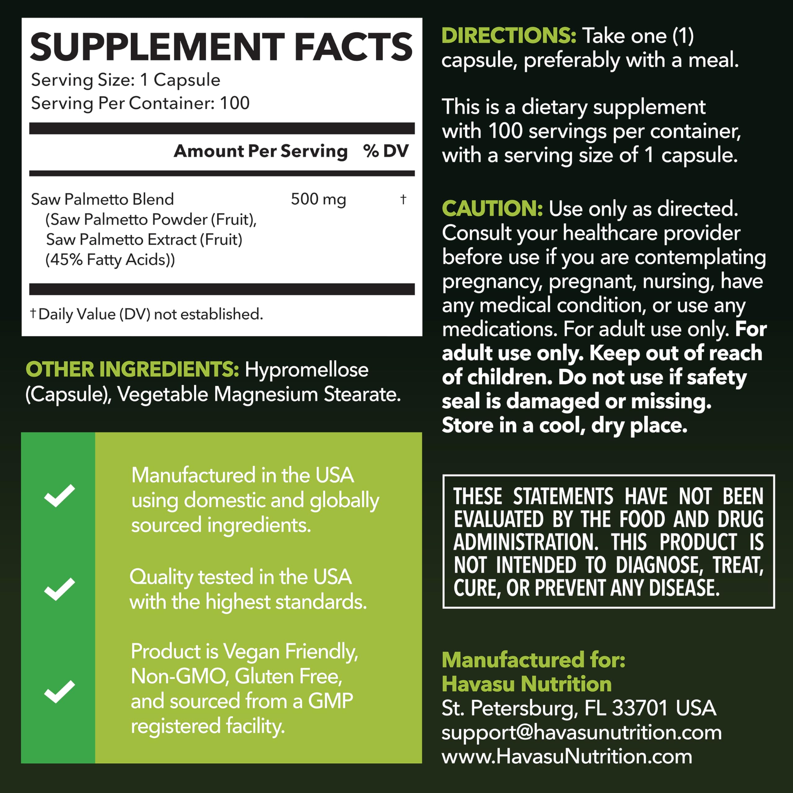 Saw Palmetto for Men Prostate Health Supplement, 500mg Per Serving — Amazon image 2
