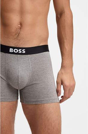 BOSS Men's BoxerBr 3P Bamboo Triple Pack Slim Fit Boxer Shorts Bamboo Mix