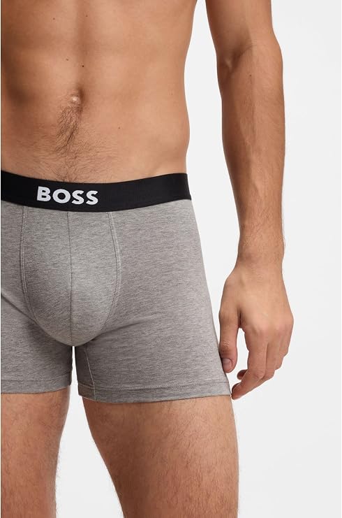 BOSS Men's BoxerBr 3P Bamboo Triple Pack Slim Fit Boxer Shorts Bamboo Mix