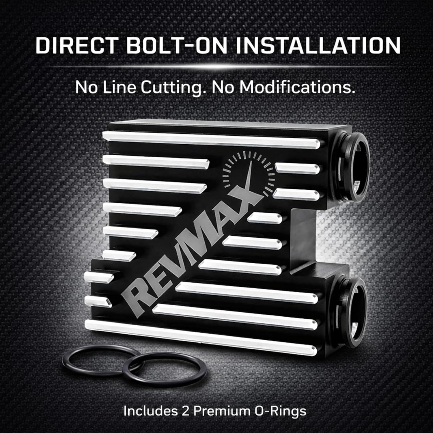 Revmax 68RFE ZeroStat Transmission Cooler Thermostatic Bypass Upgrade with O-rings | Fits 2013-18 Models with ZeroStat Patented Tech | Crafted from Billet 6061 Aluminum