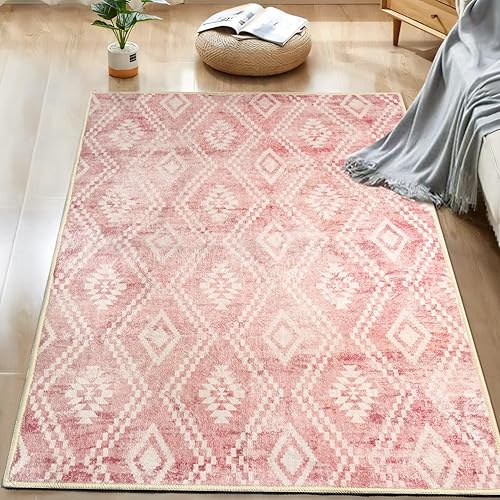 Miniatura 2 de COLORPAPA Alfombra marroquí lavable a máquina, de 3 x 5 pies, para entrada, dormitorio, sala de estar, cocina, baño, oficina, antideslizante,