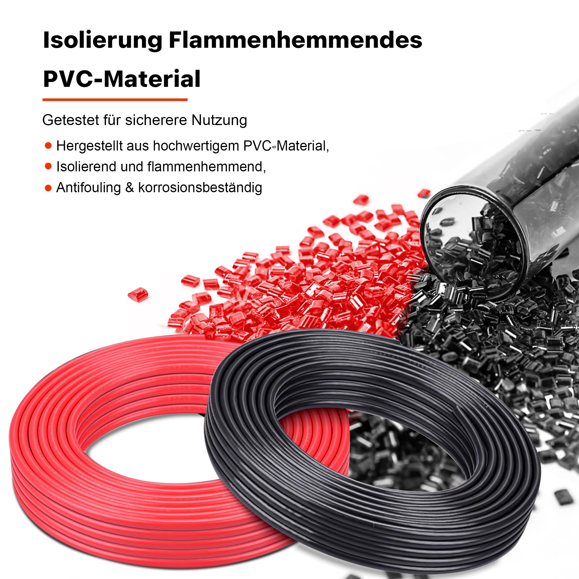 2.08mm² Electrical Wire-XINWANG 14 Gauge Copper-Clad Aluminum Wire(49.2ft Black/Red)-High Conductivity, PVC Insulated - Image 4