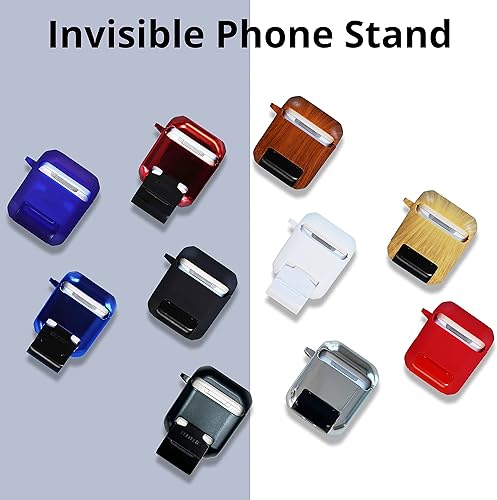 Miniatura 10 de AirStand - Funda para AirPods con soporte invisible para teléfono, compatible con AirPods 1 y 2, protección completa de TPU y policarbonato a prueba