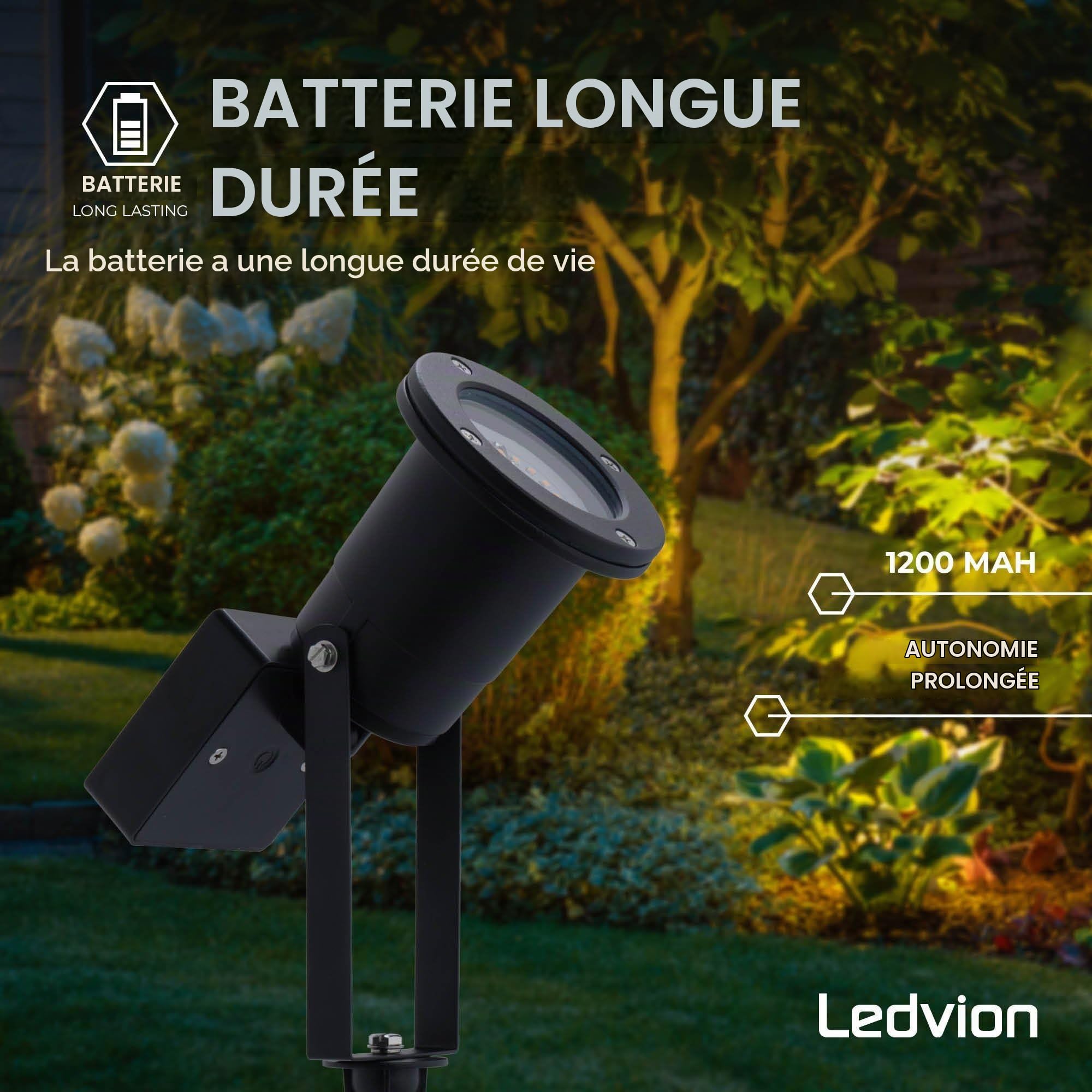 Ledvion Lot de 2 LED Extérieur Spot IP65 GU10 orientable sans ampoule