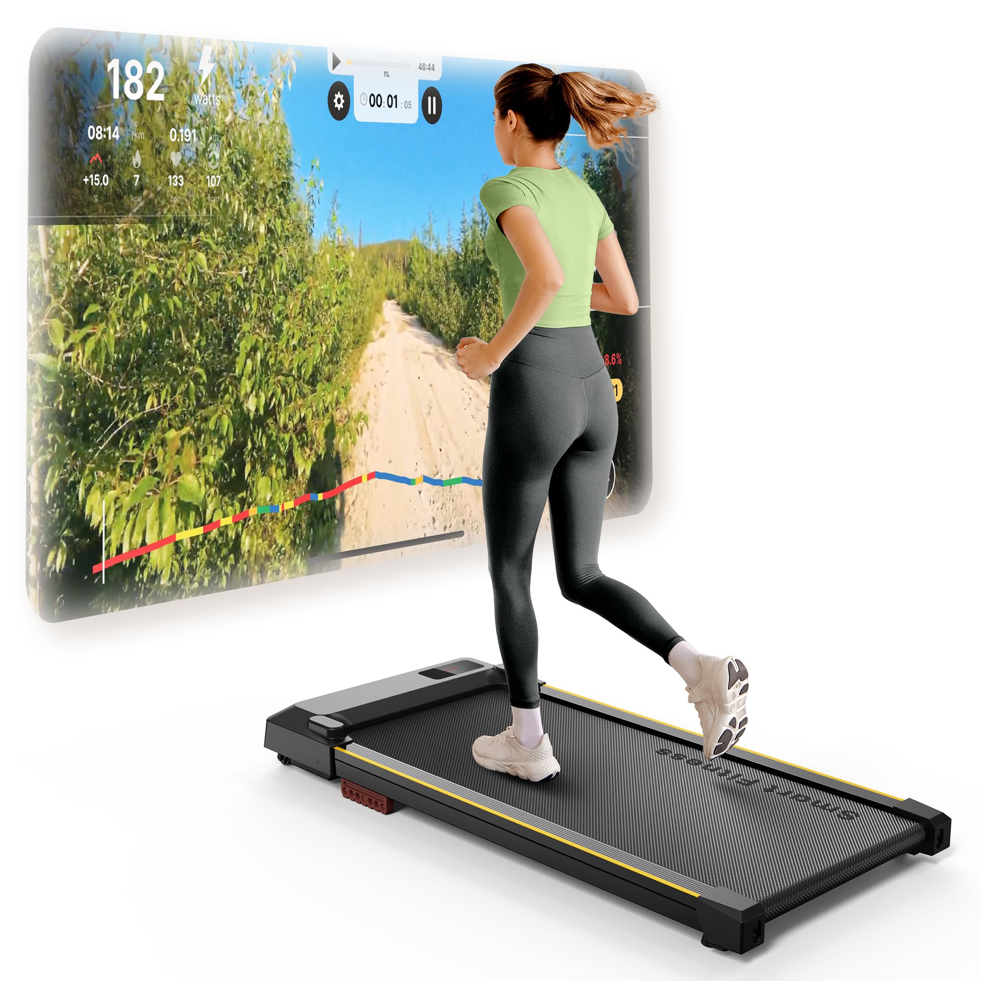 UREVO Walking Pad mit Sechs-Punkt-Stoßdämpfung