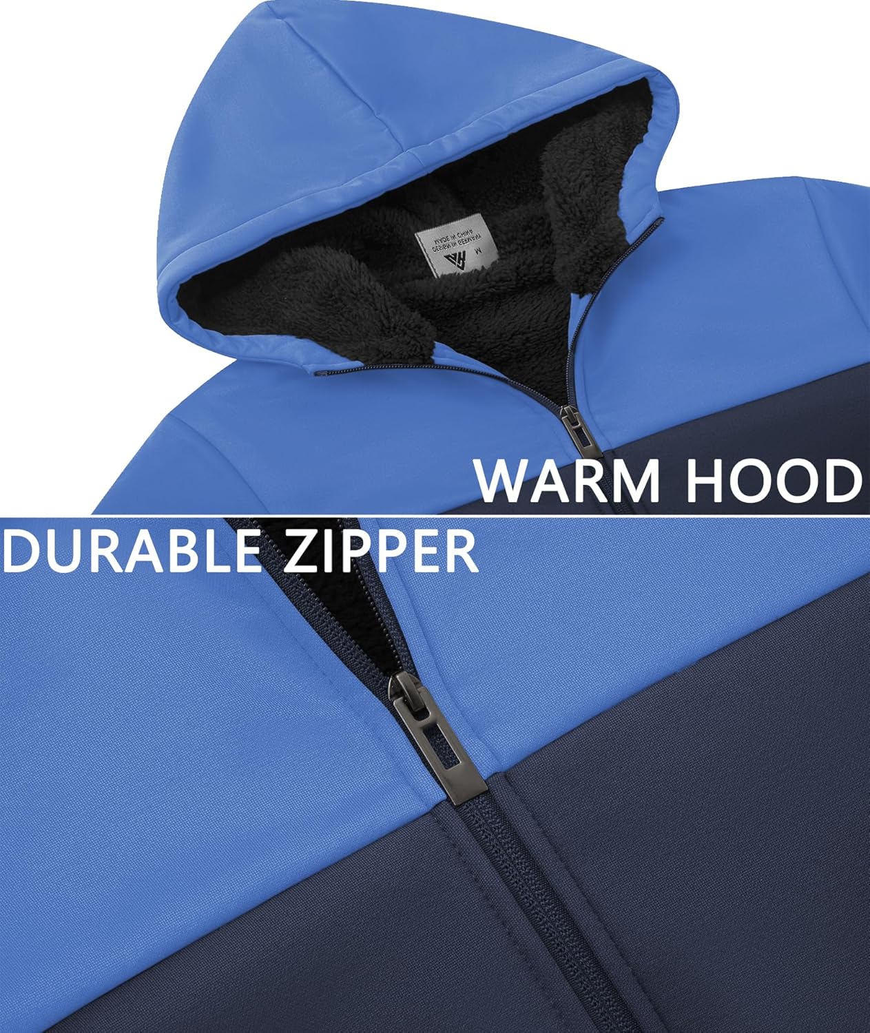 LLdress Boys Hoodie Kids Fleece Sherpa Lined Jacket Youth Zip Up Heavyweight Hooded Sweatshirt Teen Winter Warm Coat - Image 4