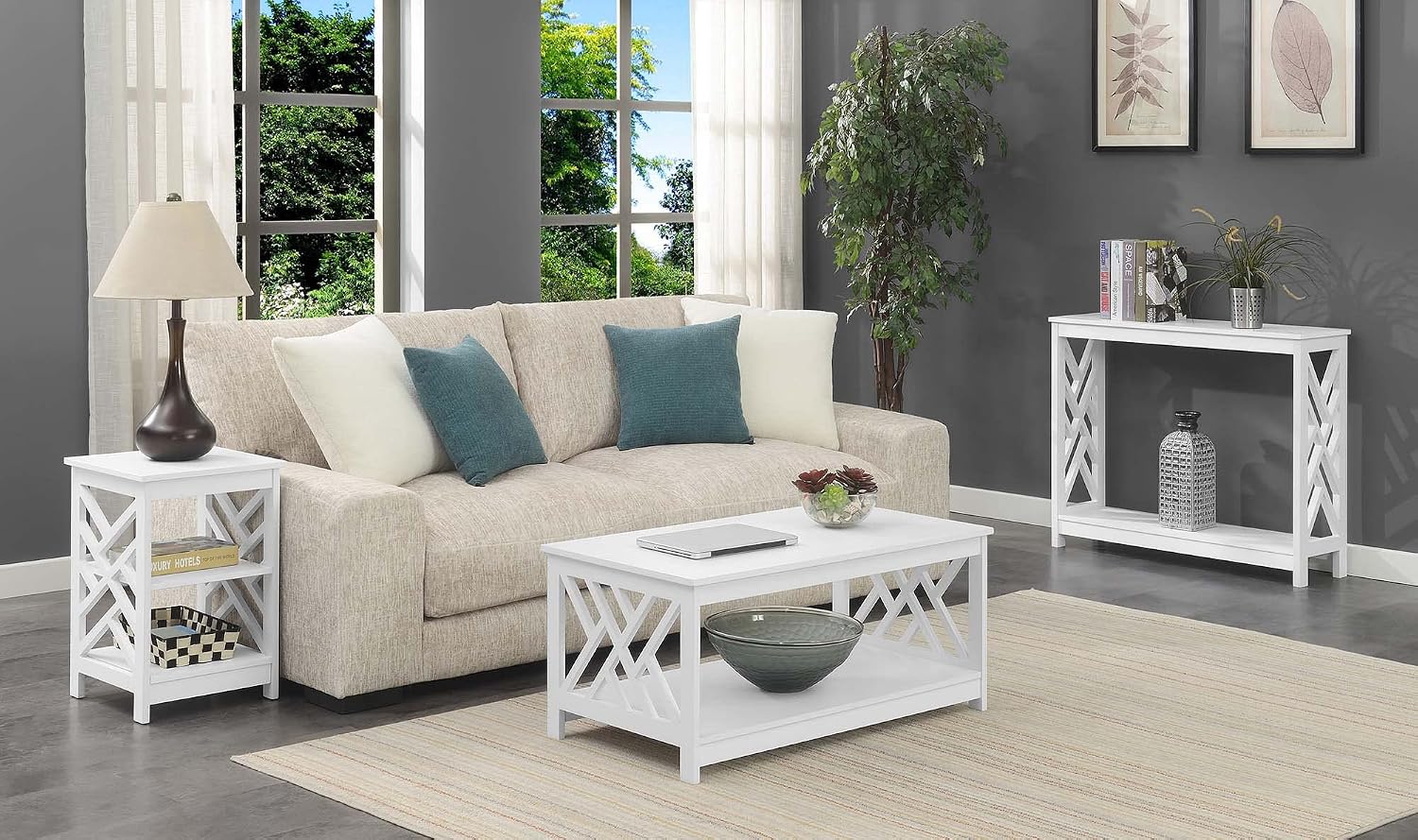 Convenience Concepts Titan Coffee Table, White