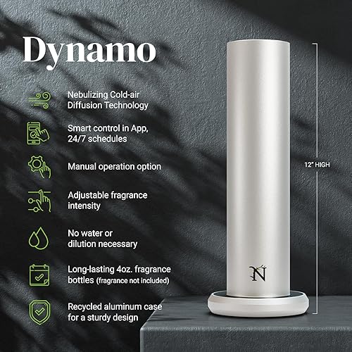 Miniatura 2 de Dynamo - Difusor de aroma de hotel actualizado, difusor de aceite esencial, control manual o aplicación, para aceites esenciales, habitación grande,
