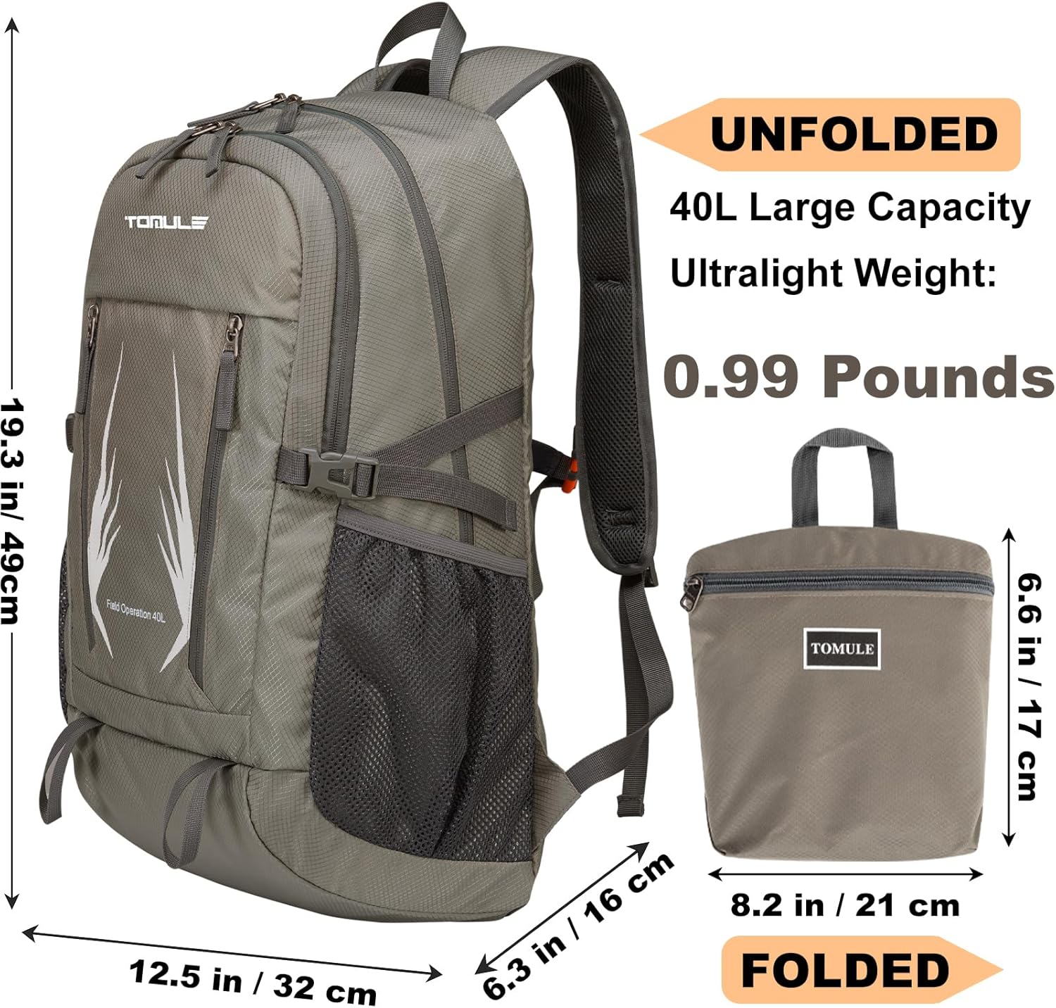 Discover the TOMULE 40L Waterproof Daypack: Your Ultimate Companion for Camping and Hiking!