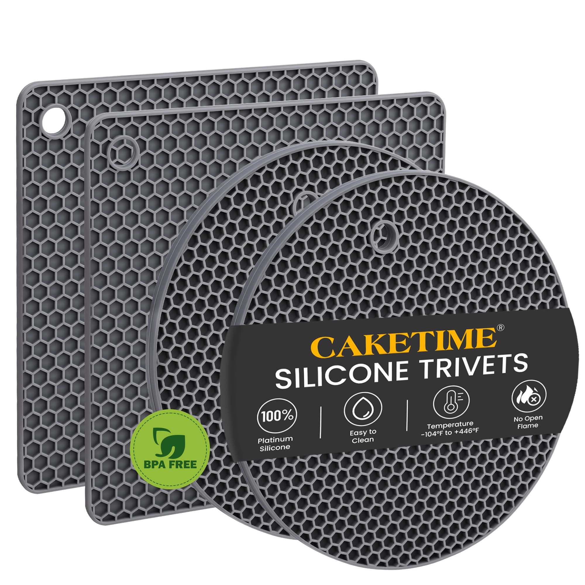 Salvamanteles de silicona antideslizantes para platos calientes y protector de encimera paquete
