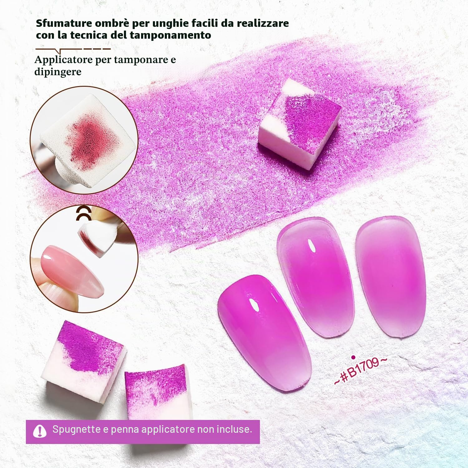 JODSONE Set di 9 colori di smalti gel per unghie French Gradient Gel Nail Blush per nail art fai da te a casa