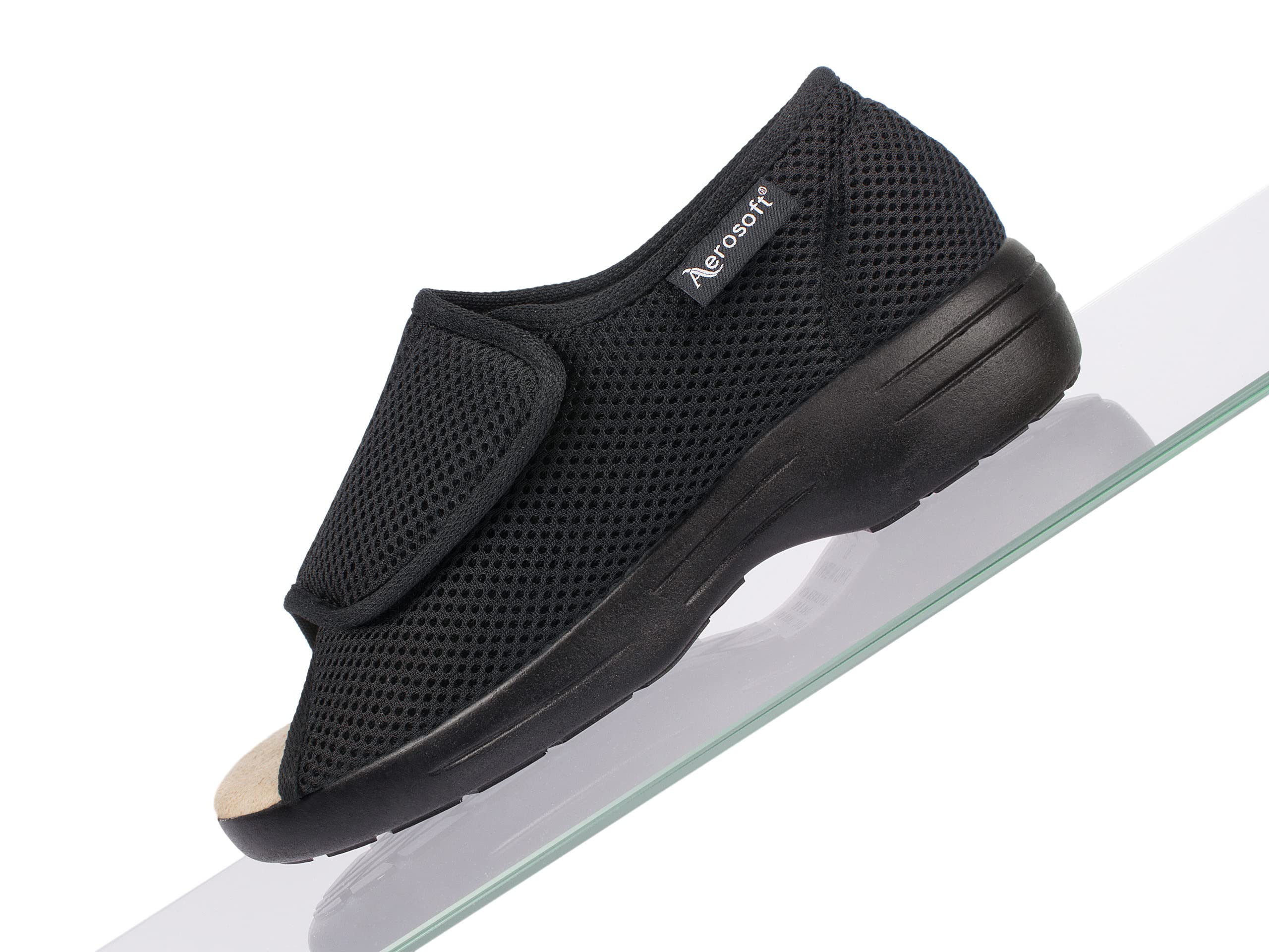 Aerosoft Reha-Sandale Stretch 14 Damen Herren Klettverschluss Weite G-H rutschhemmend