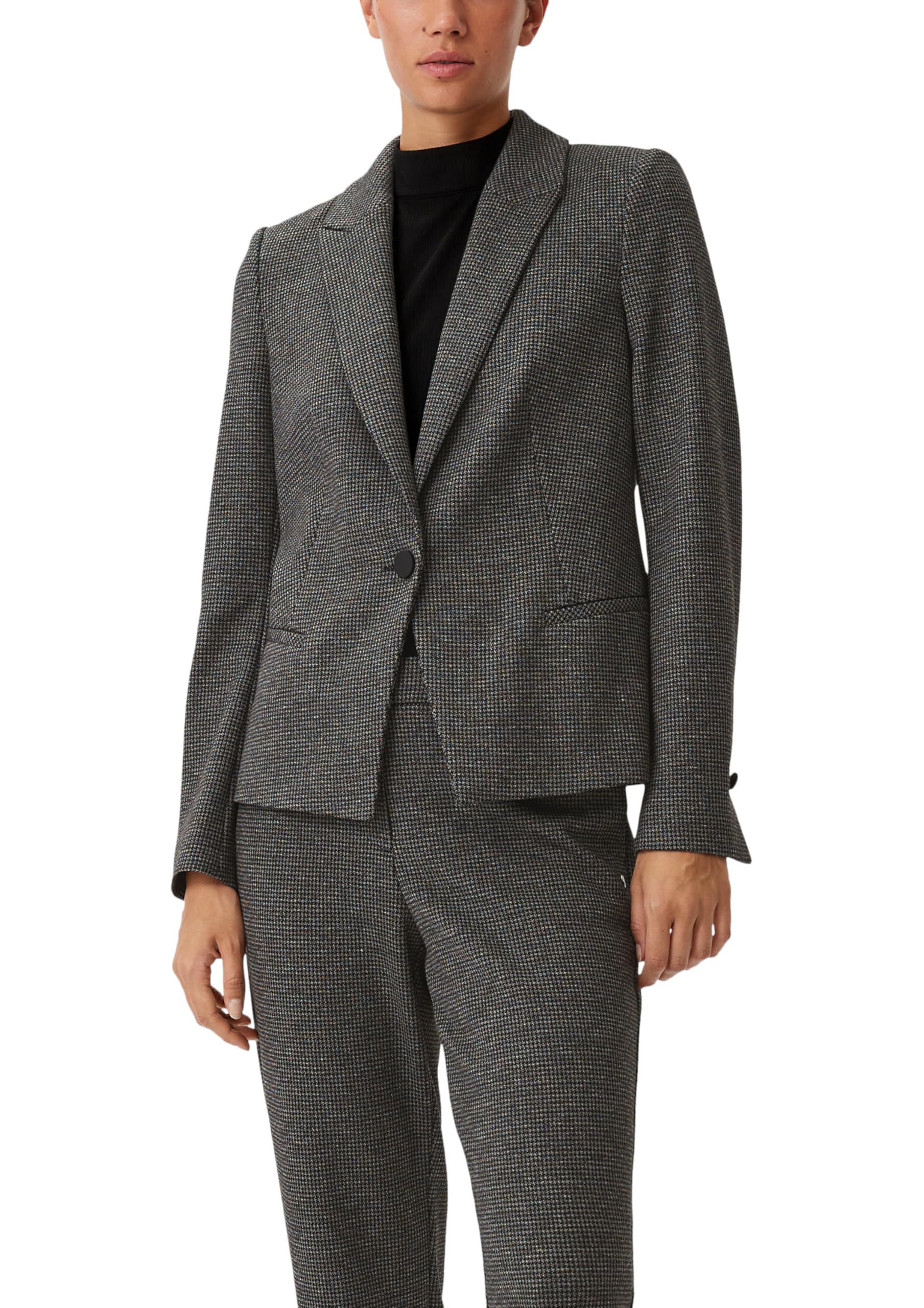 Comma Blazer mit Pepita-Muster