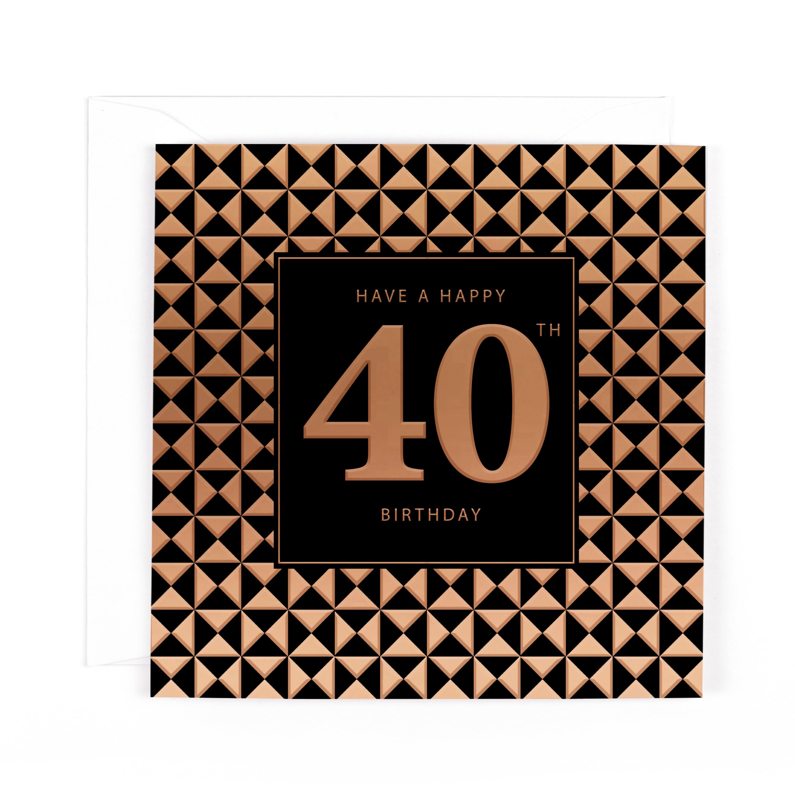 Hotchpotch Luxury Foiled 40th Birthday Card | Male 40th Birthday Card | Pocket Square Greeting Card London