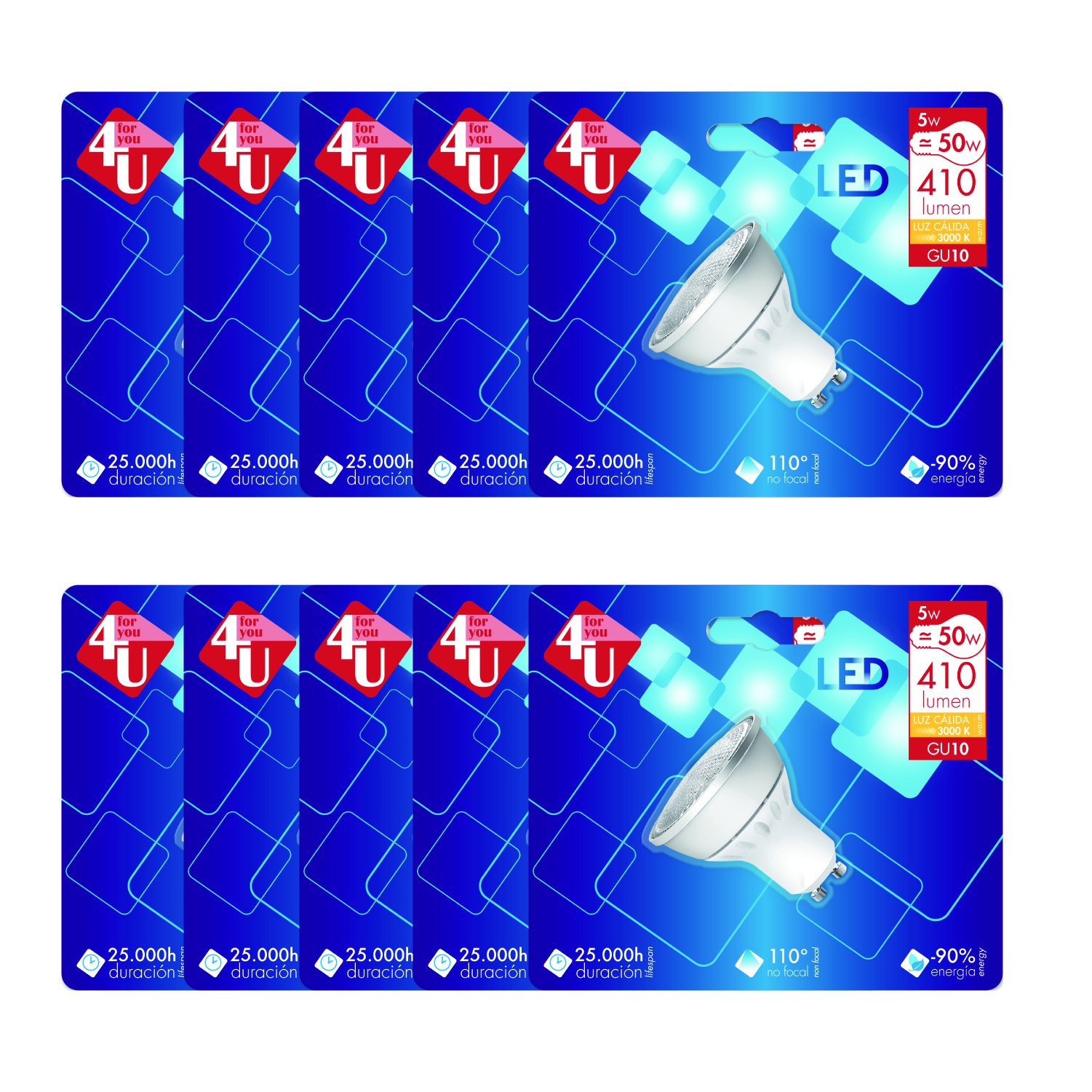 4U Bombilla LED GU10