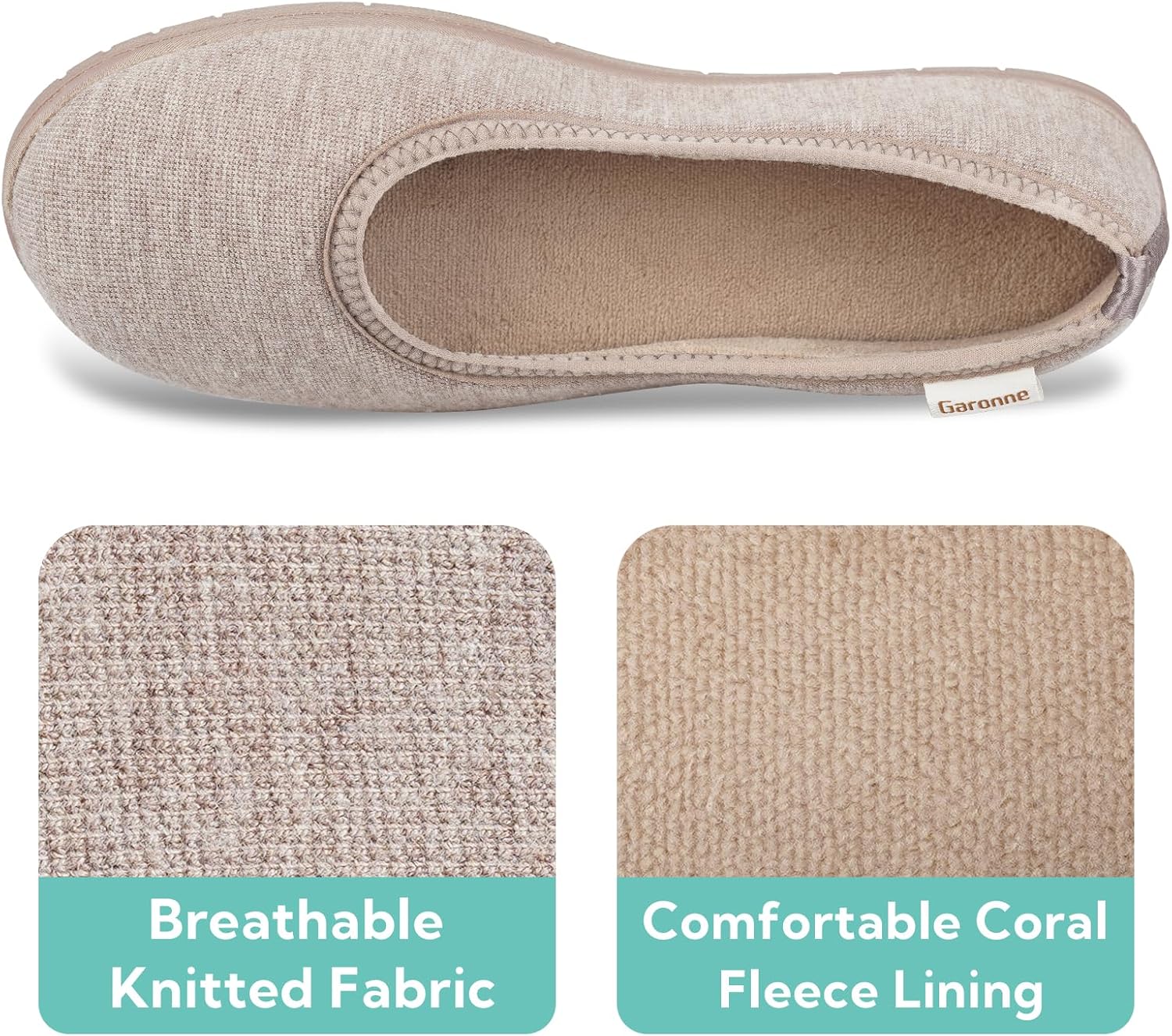 Garonne Women's Lightweight Loafer Slippers with Memory Foam, Ladies' Non-Slip House Shoes for Bedroom Indoor Outdoor - Image 5