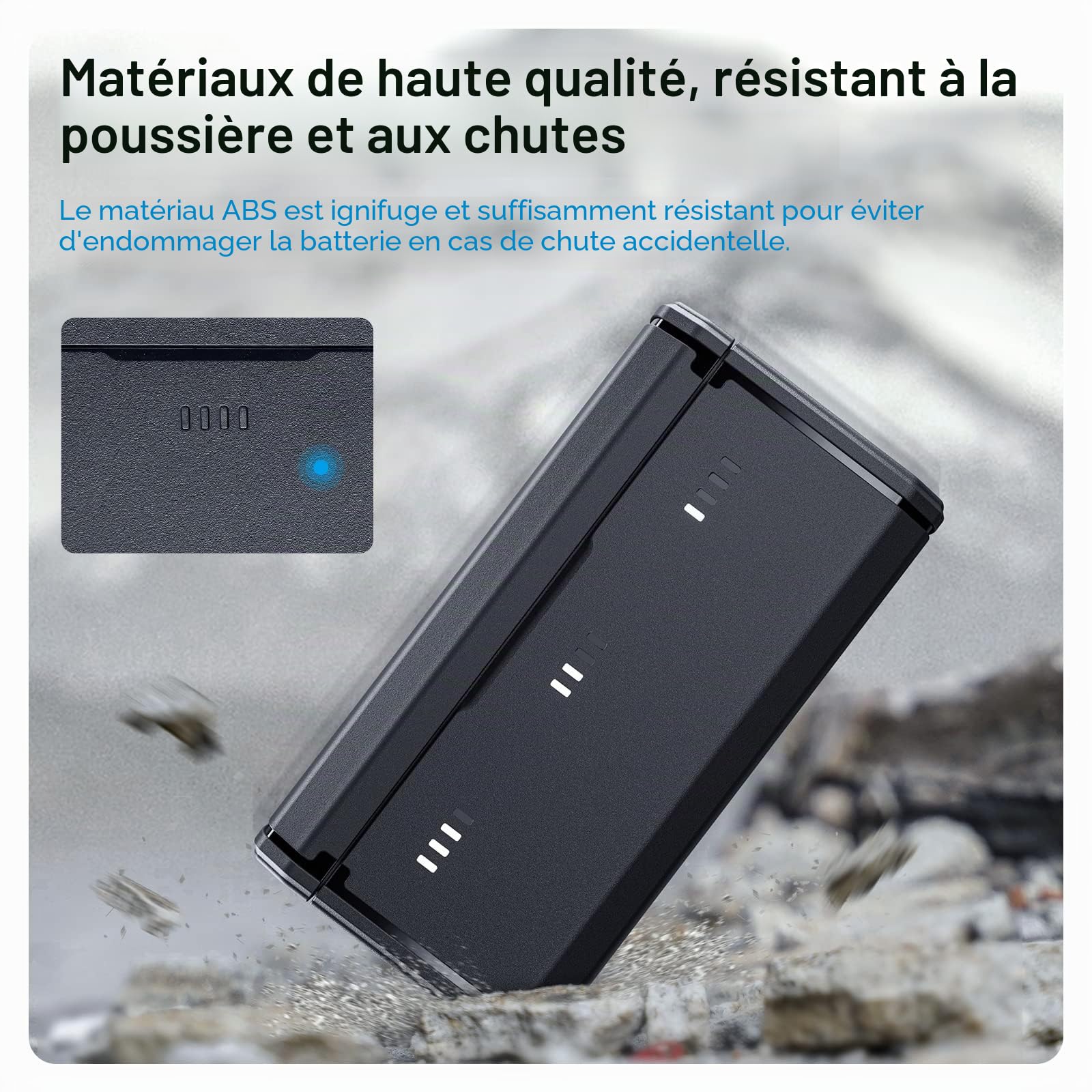 TELESIN Chargeur de Batterie pour GoPro Mission 1 Pro/Hero 13 Black, Chargeur Rapide 3 Batteries pour Batteries Enduro d’Origine, Boîtier de Charge Portable avec Rangement Carte SD et Indicateur LED