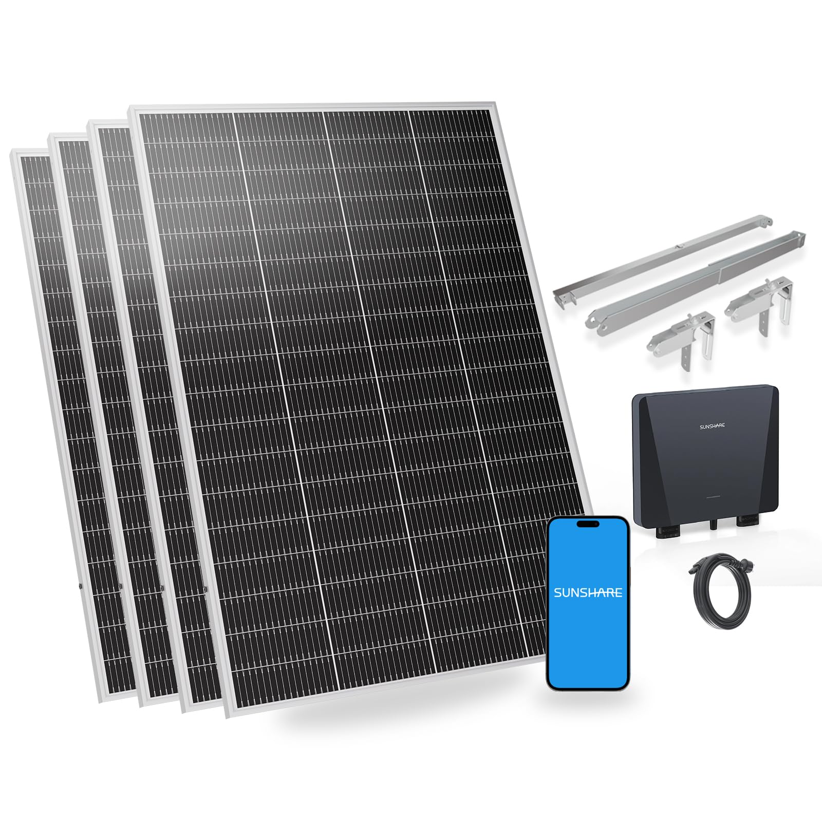 SUNSHARE Ray Lite Balkonkraftwerk + Halterung
