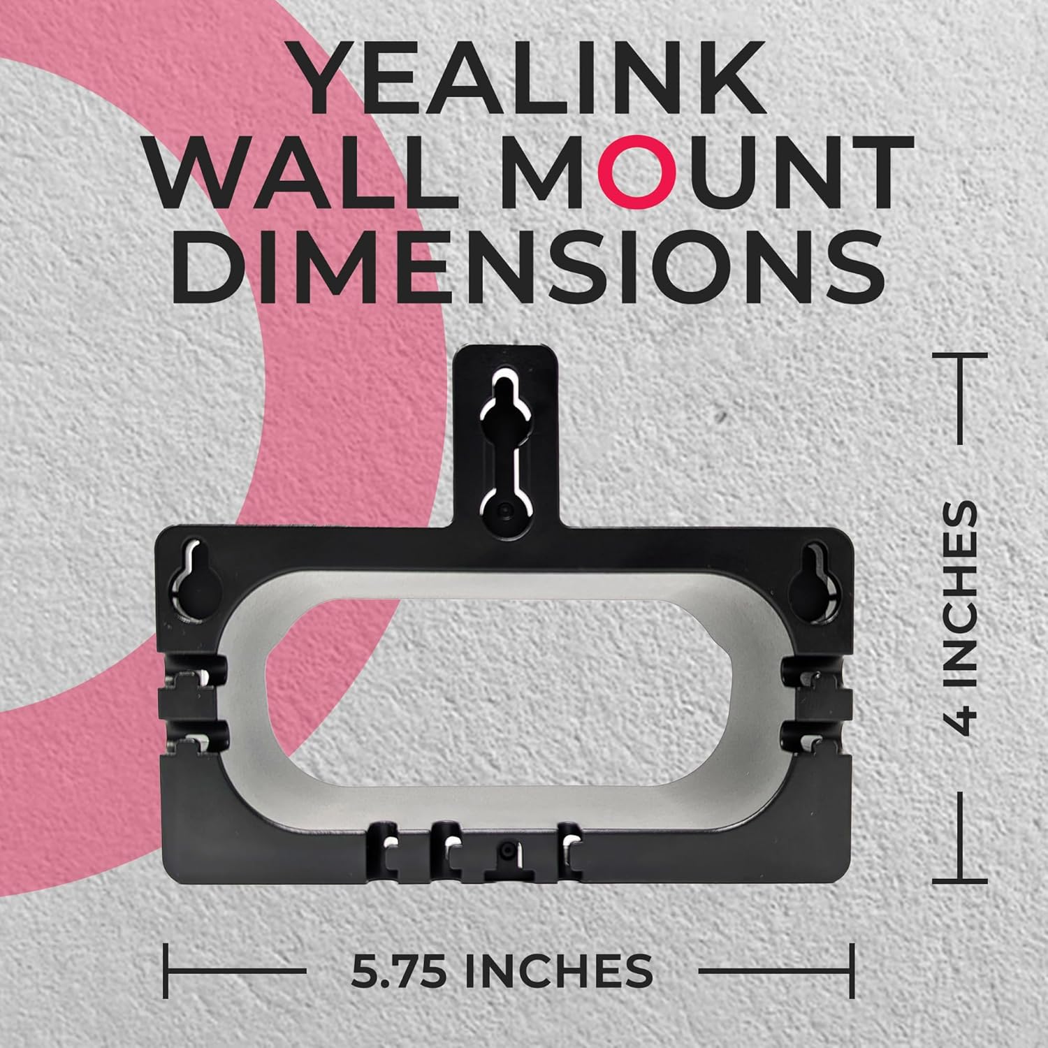 Yealink Wall Mount Bracket for T73U, T73W, T74U, T74W, T77U Phones only - 10 Pack, Secure Durable Holder, Exact Fit, Easy Installation, Ideal for a Clutter-Free Desk Accessibility, Global Teck Cloth