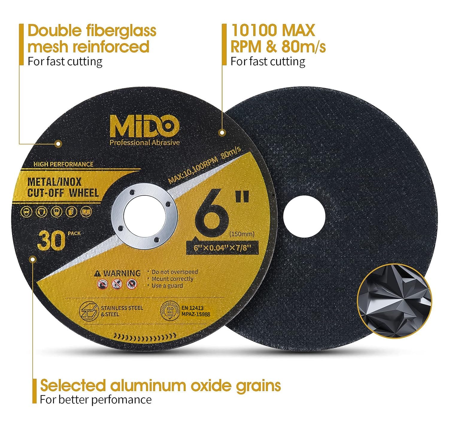 Cut-Off Wheels - 30 Pack for Angle Grinders -2
